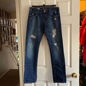 Decree Dark Blue Distressed Jeans